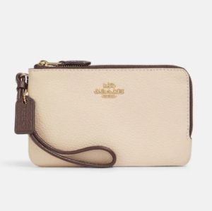 Double Corner Zip Wristlet In Colorblock